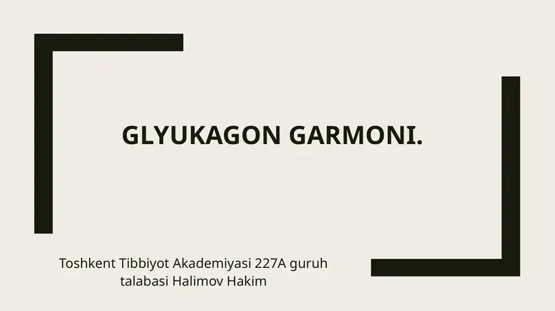 Glyukagongarmoni