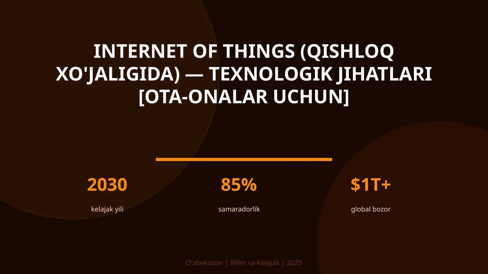 Internet of Things (qishloq xo'jaligida) — texnologik jihatlari [ota-onalar uchun]