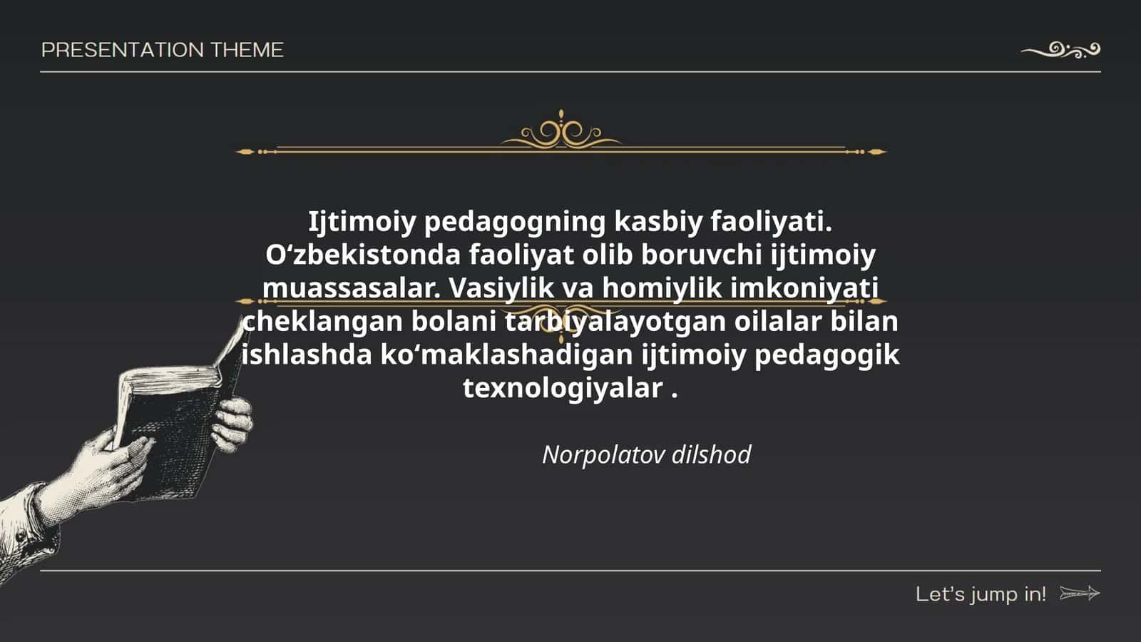 Kasbiy faoliyat va ijtimoiy pedagogika texnologiyalari