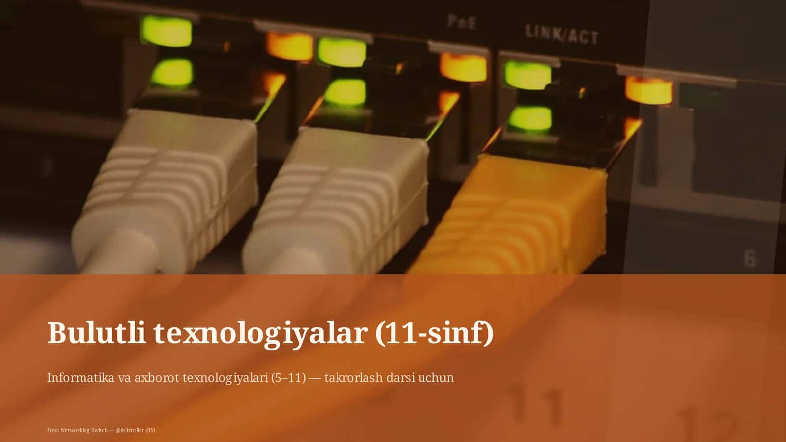 Bulutli texnologiyalar (11-sinf)
