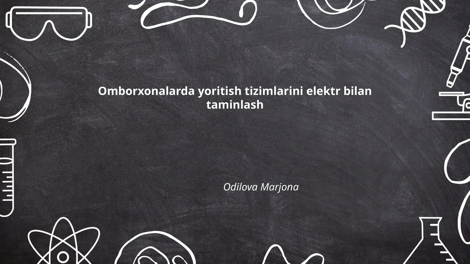 Omborxonalarda yoritish tizimlarini elektr bilan taminlash