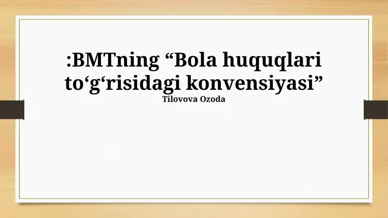 Nogiron bolalar huquqlari