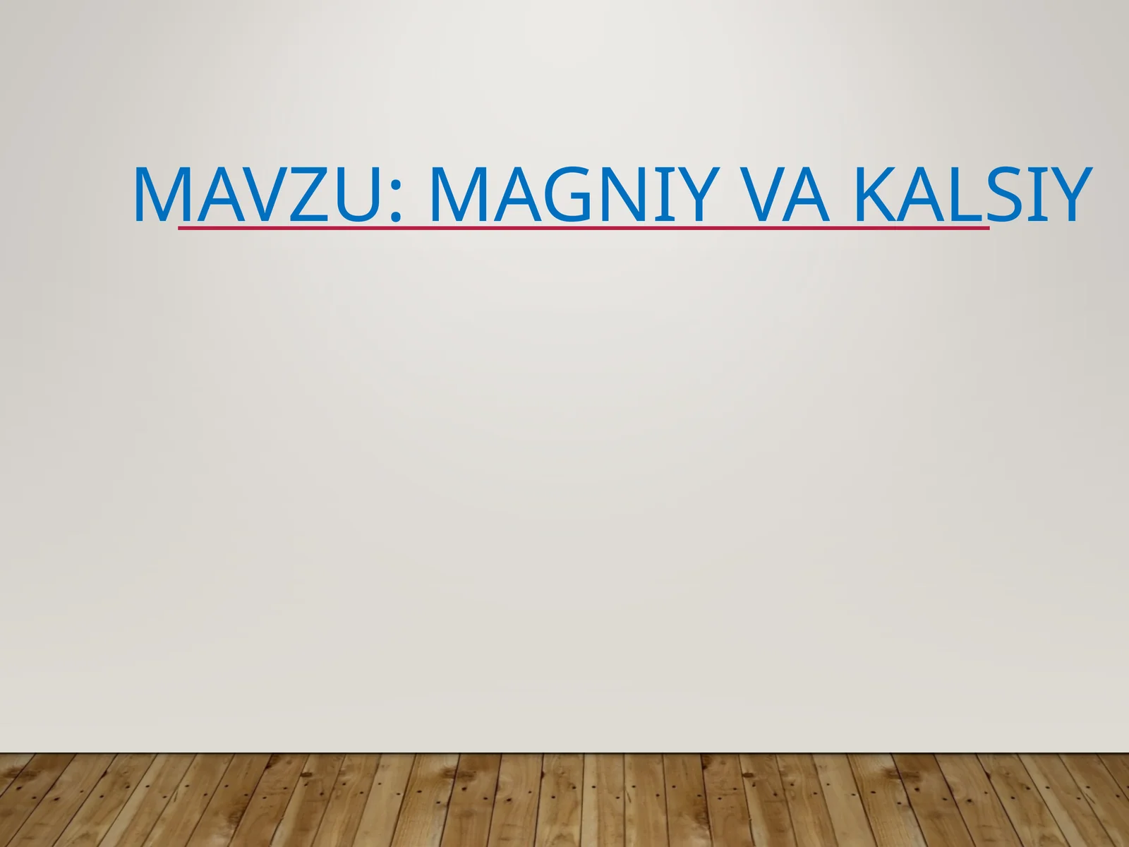 Magniy va kalsiy