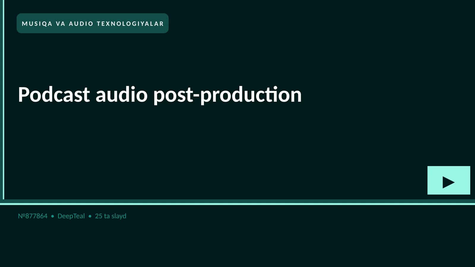 Podcast audio post-production