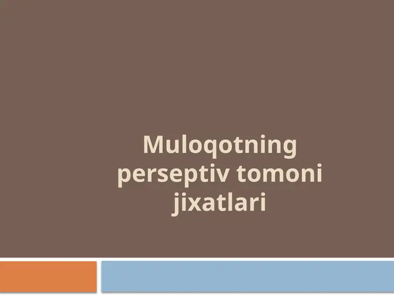 Muloqotning turli shakllari va bosqichlari