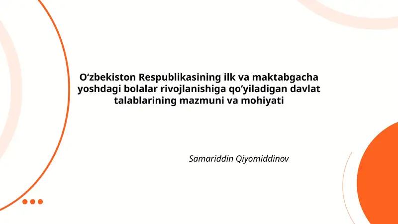 Davlat talablarining mazmuni va mohiyati