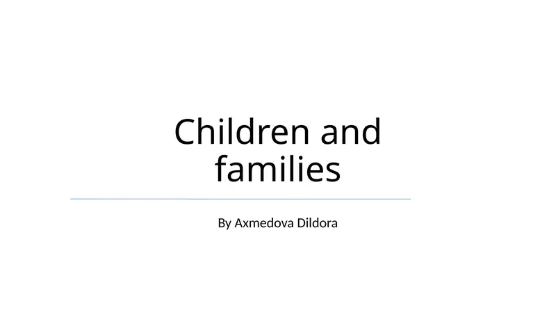 Children and Families