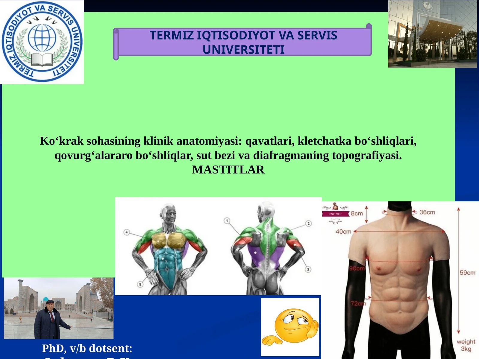 Ko‘krak sohasining klinik anatomiyasi