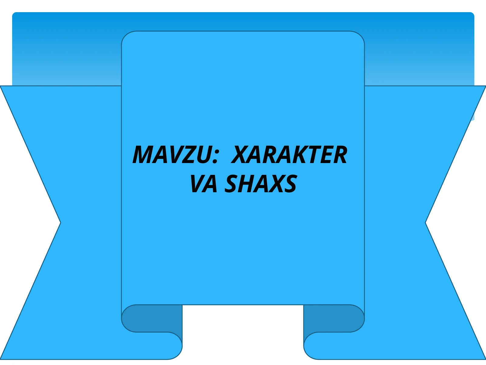 XARAKTER  VA SHAXS
