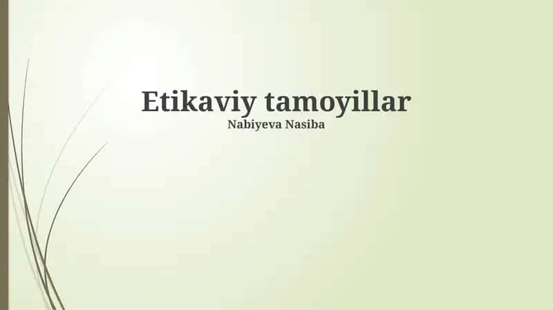 Etikaviy tamoyillar