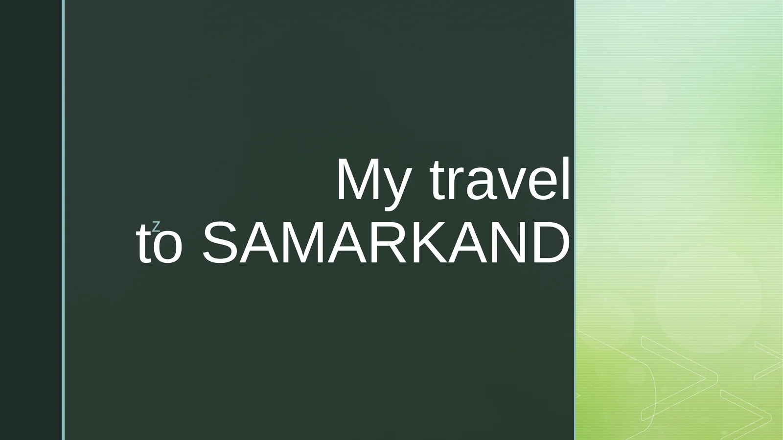My travel to SAMARKAND