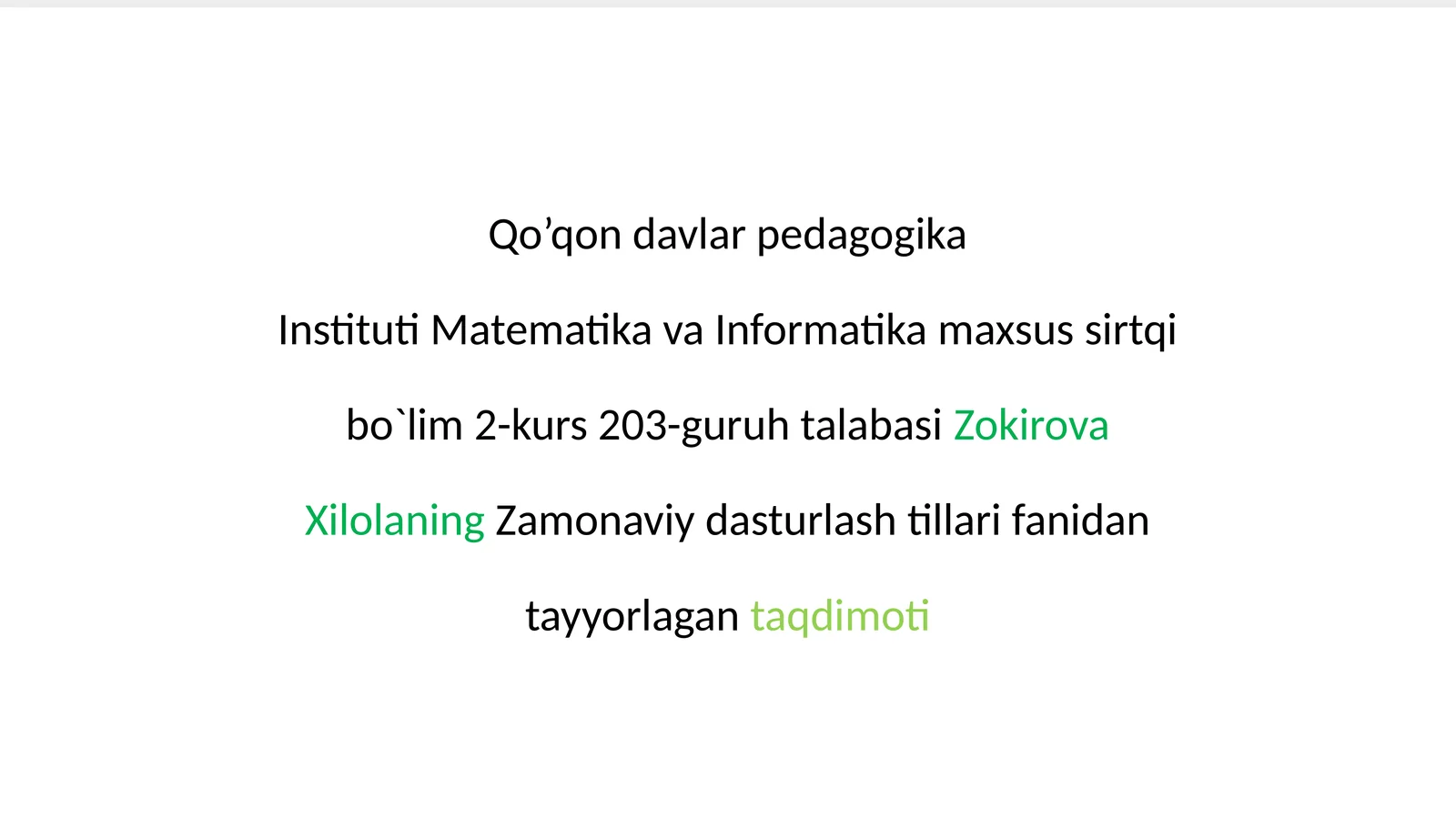 Zamonaviy dasturlash tillari