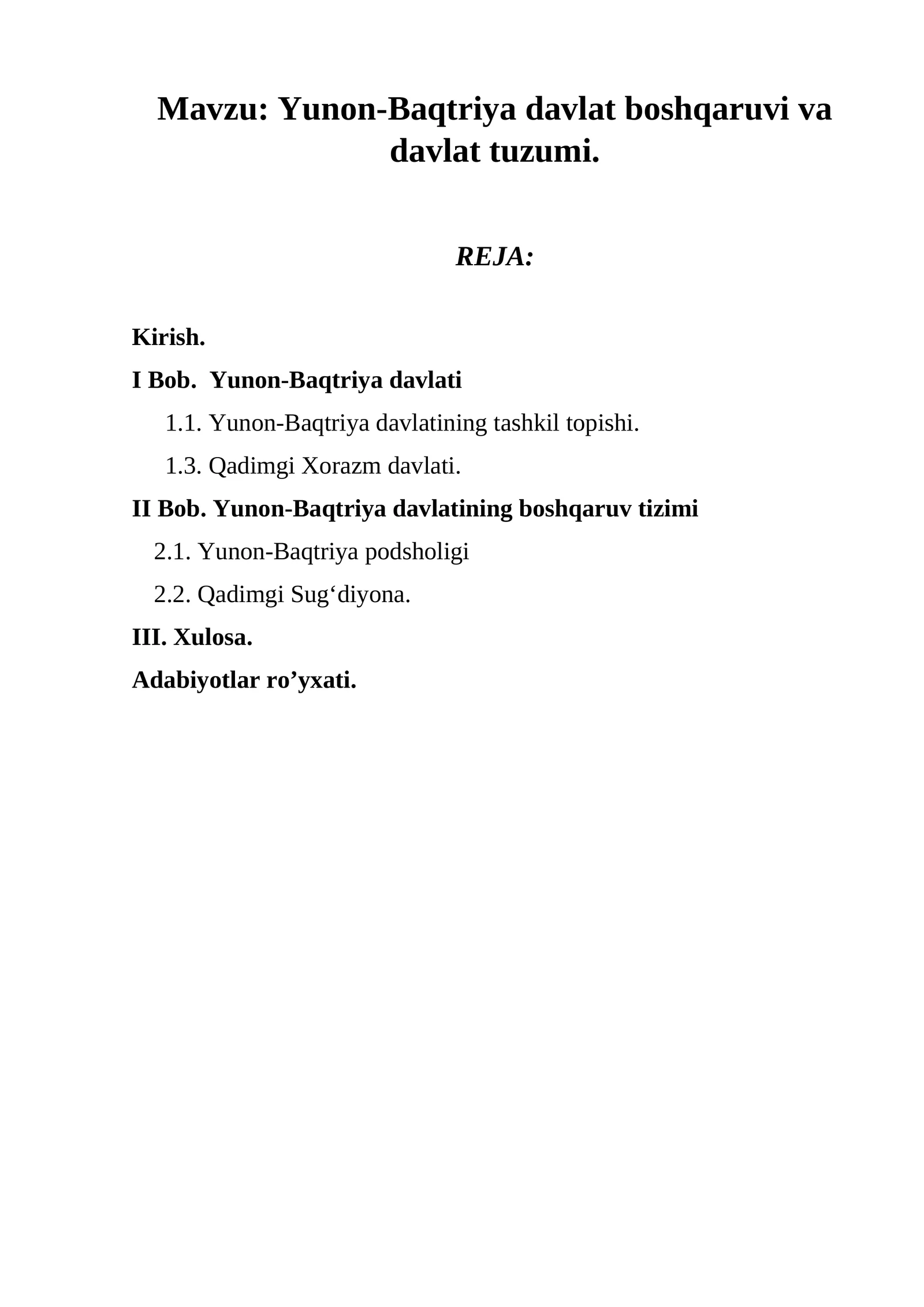 Yunon-Baqtriya davlat boshqaruvi va davlat tuzumi