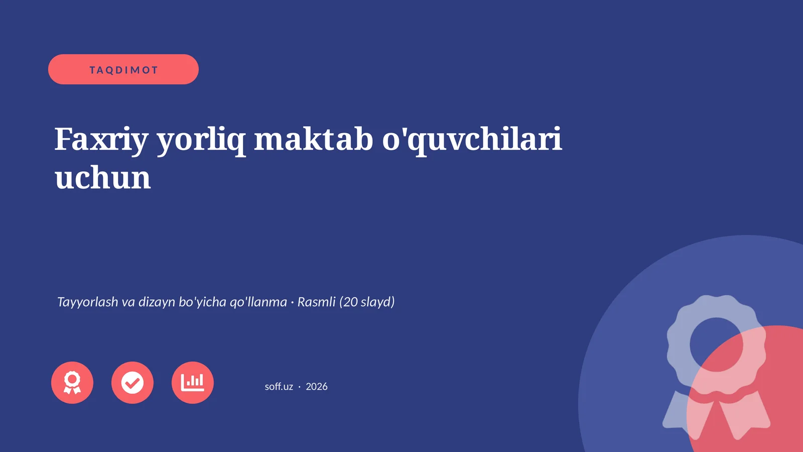 Faxriy yorliq maktab o'quvchilari uchun