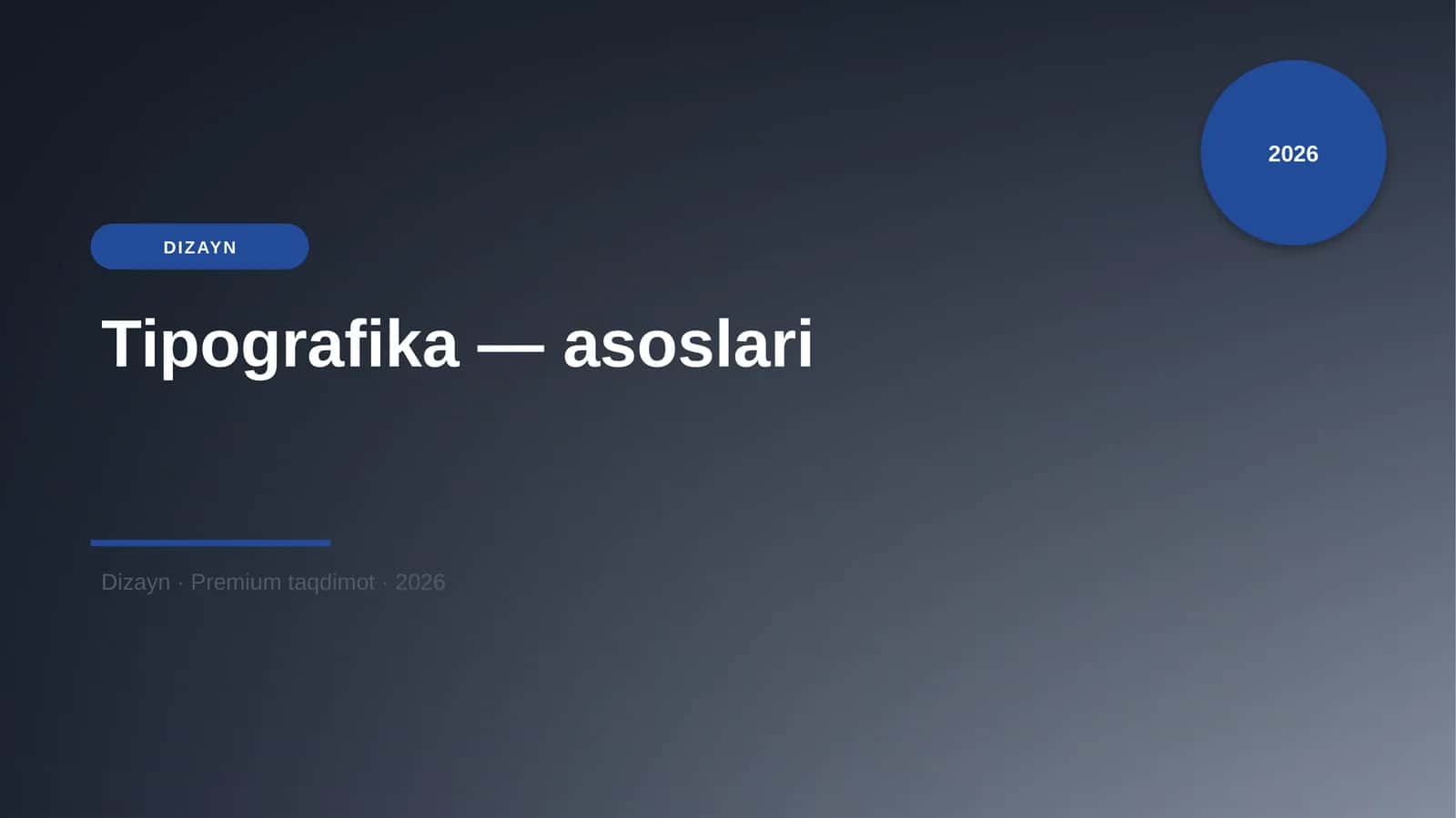 Tipografika — asoslari