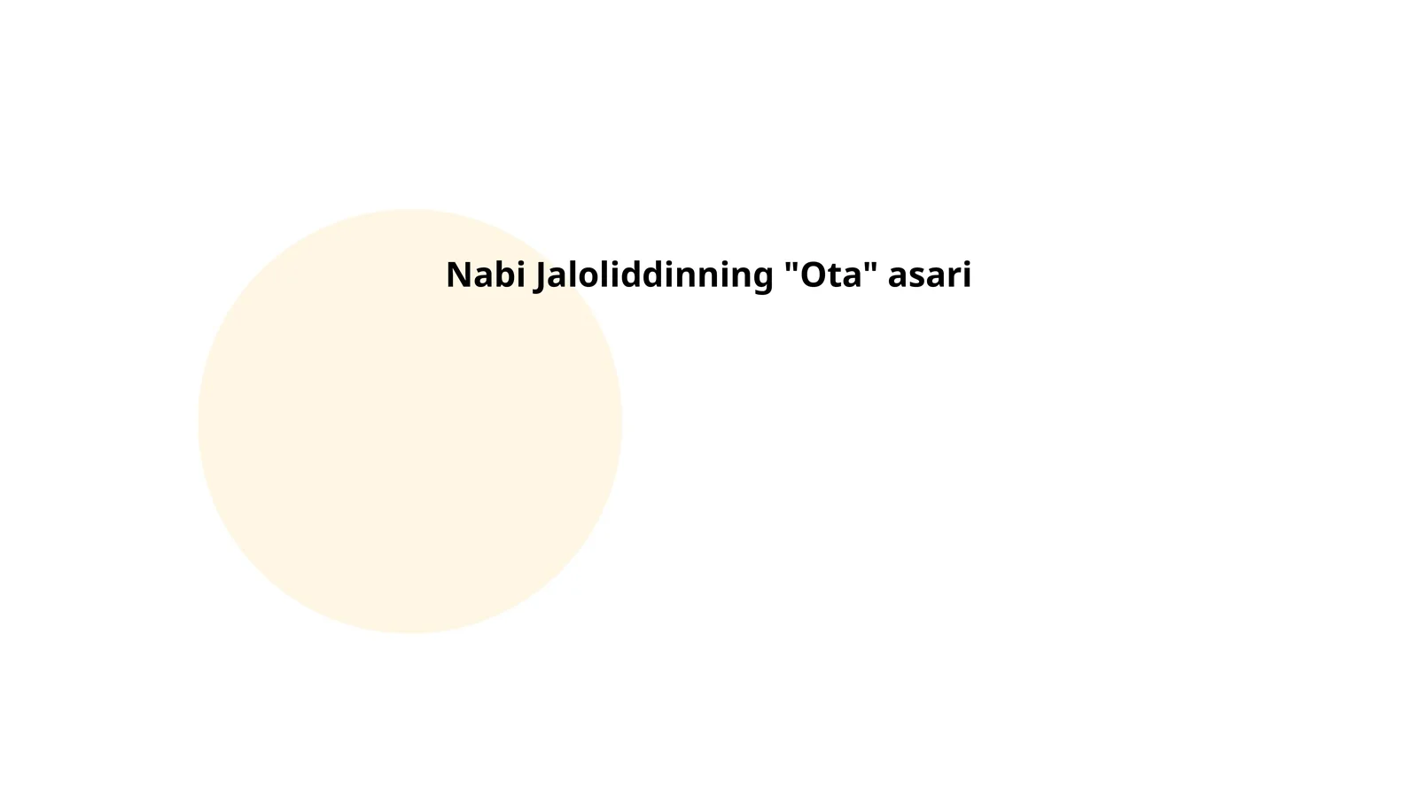 Nabi Jaloliddinning "Ota" asari