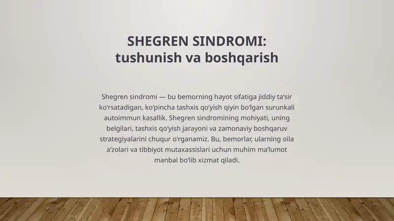 Shegren Sindromi