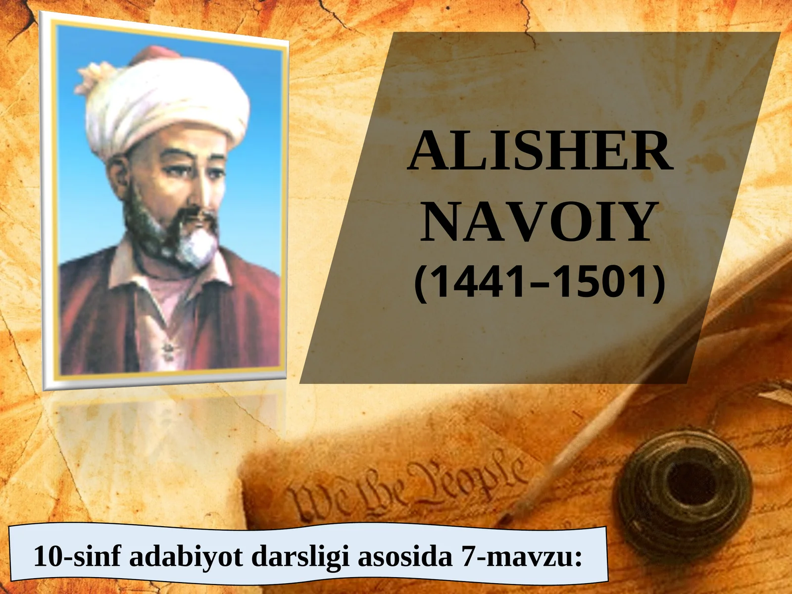 7-mavzu: ALISHER NAVOIY (1441–1501)