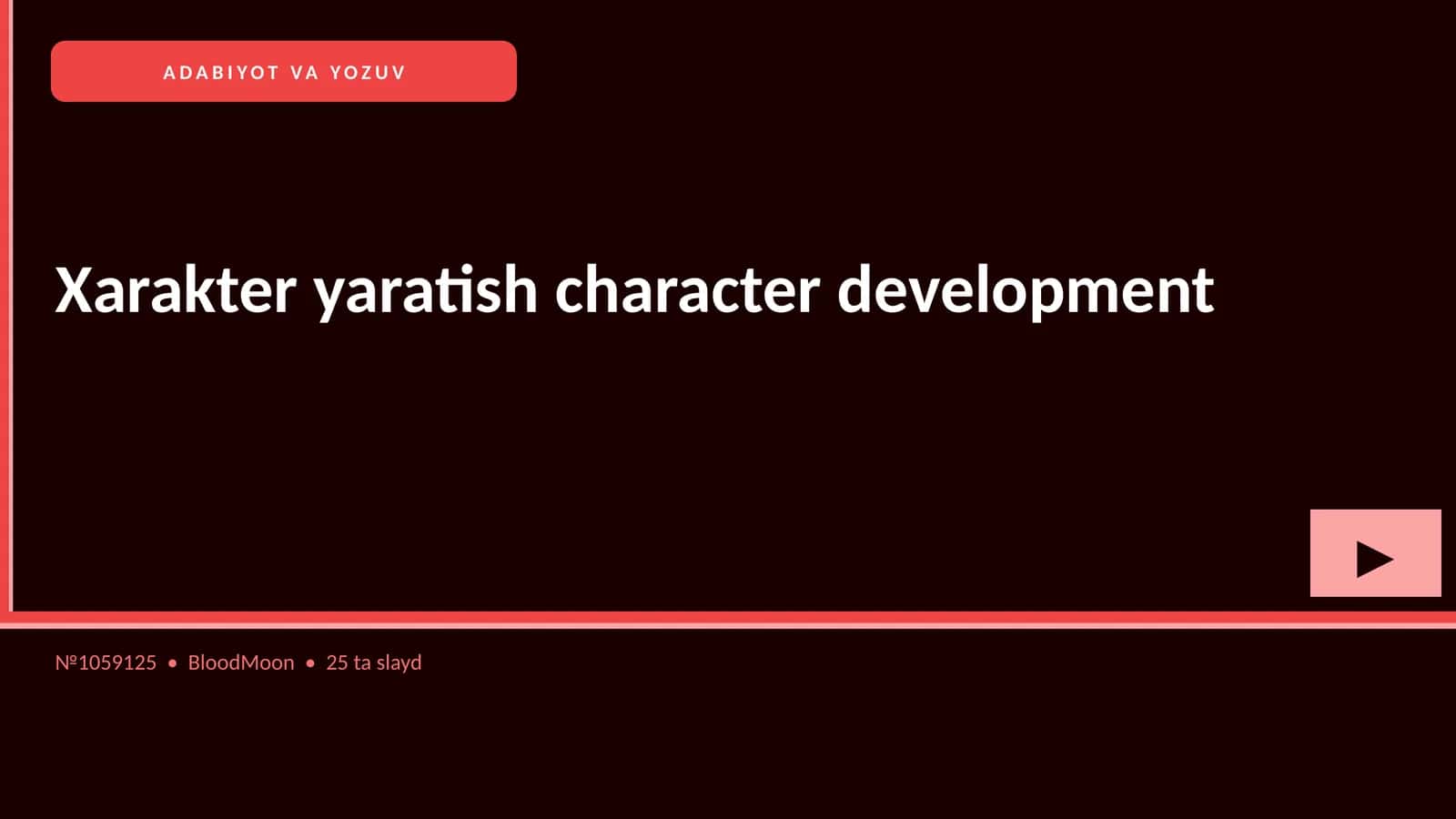 Xarakter yaratish character development