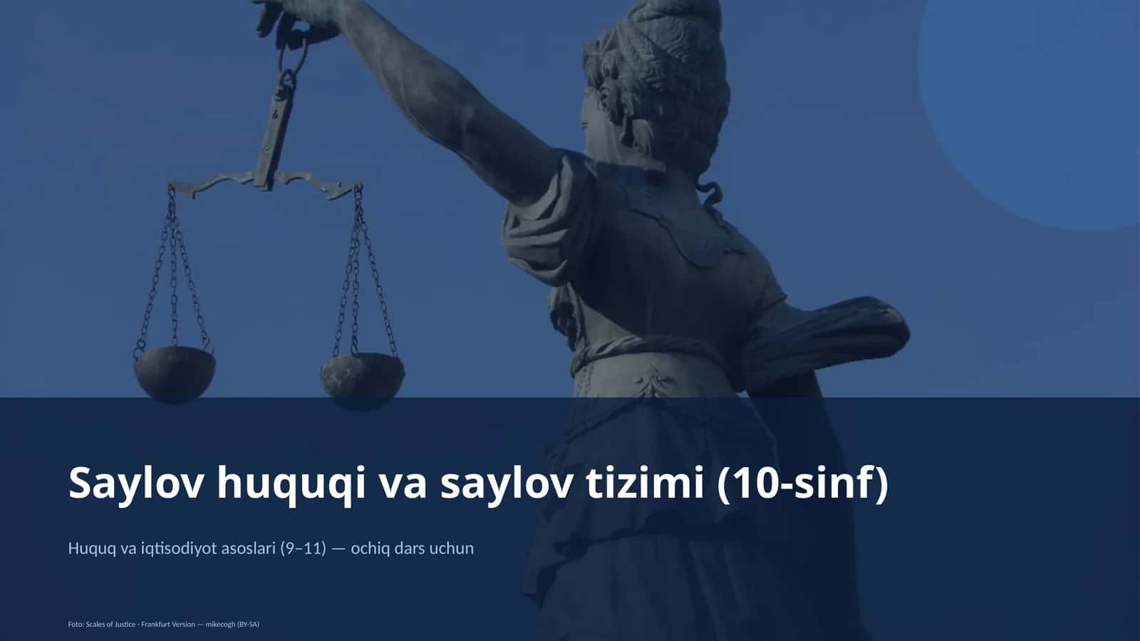Saylov huquqi va saylov tizimi (10-sinf)
