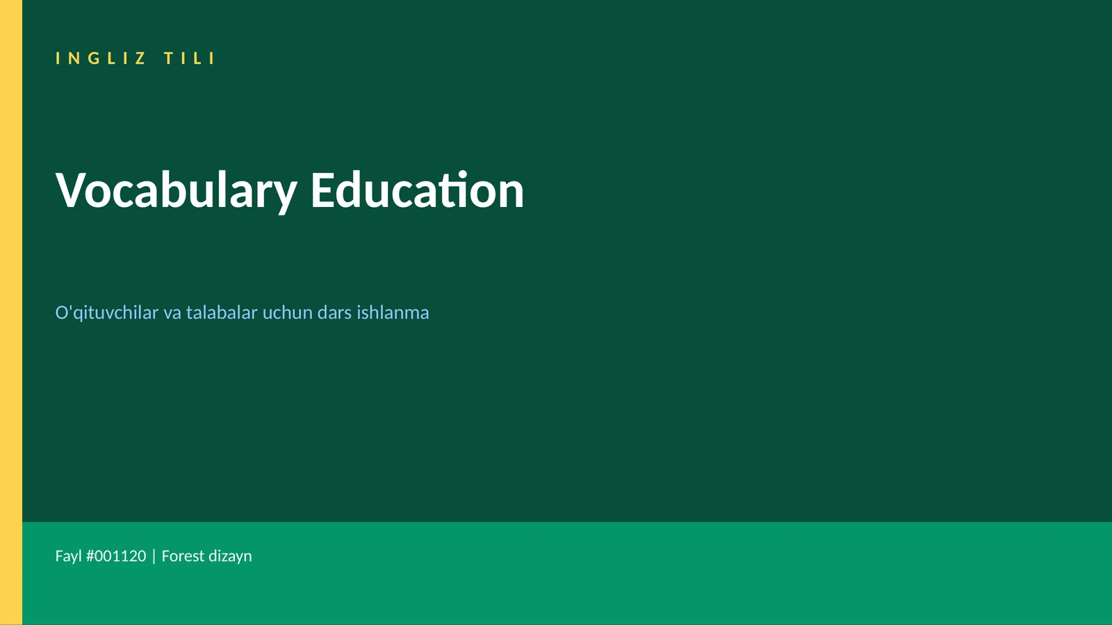 Vocabulary Education