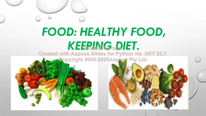 Healthy Food and Diet
