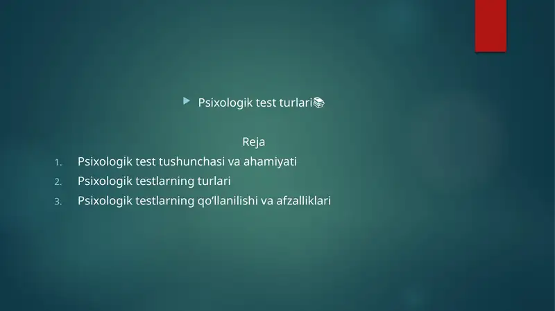 Psixologik testlar