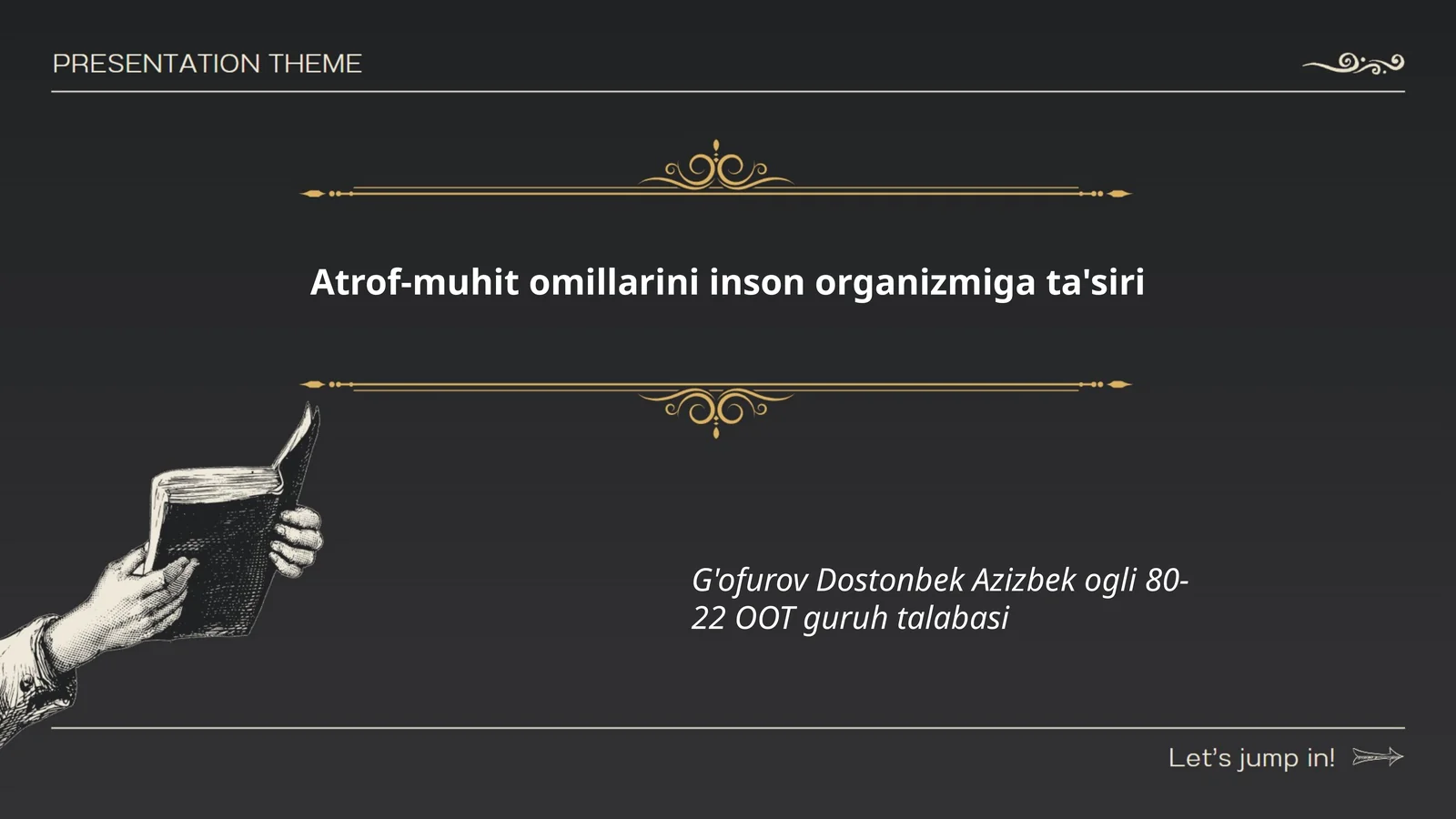 Atrof-muhit omillarini inson organizmiga ta'siri