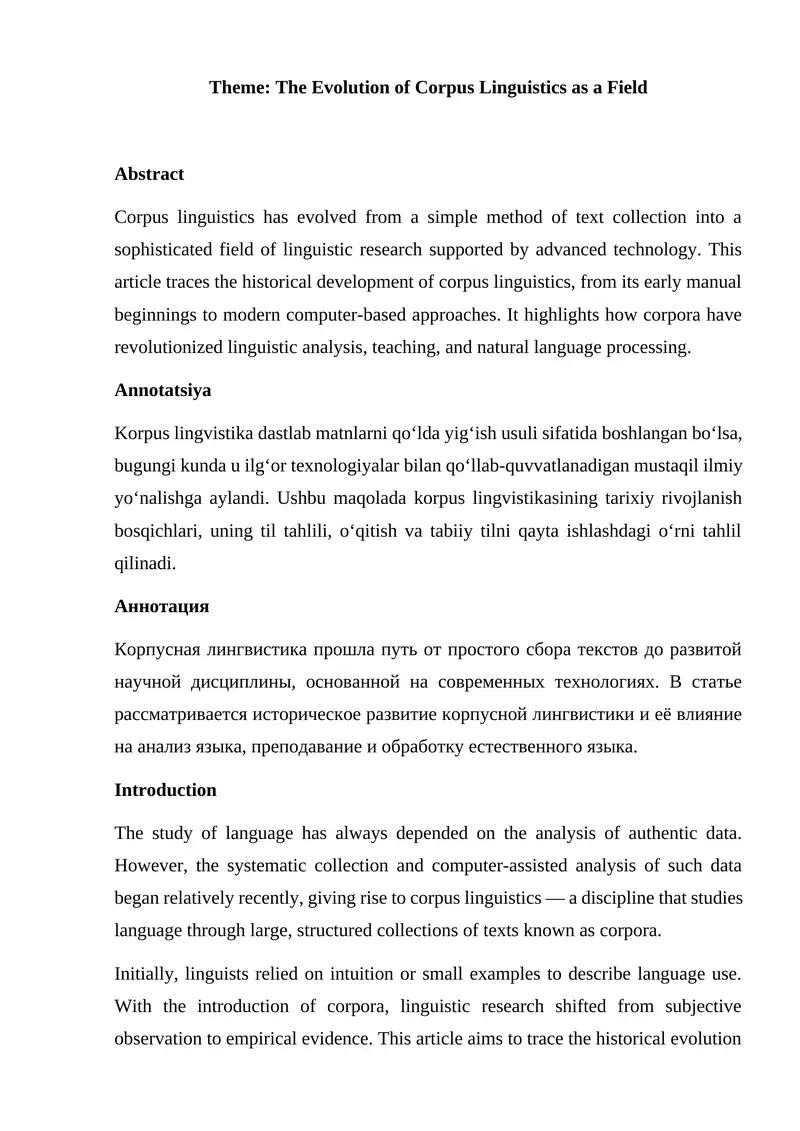 Article (Maqola)