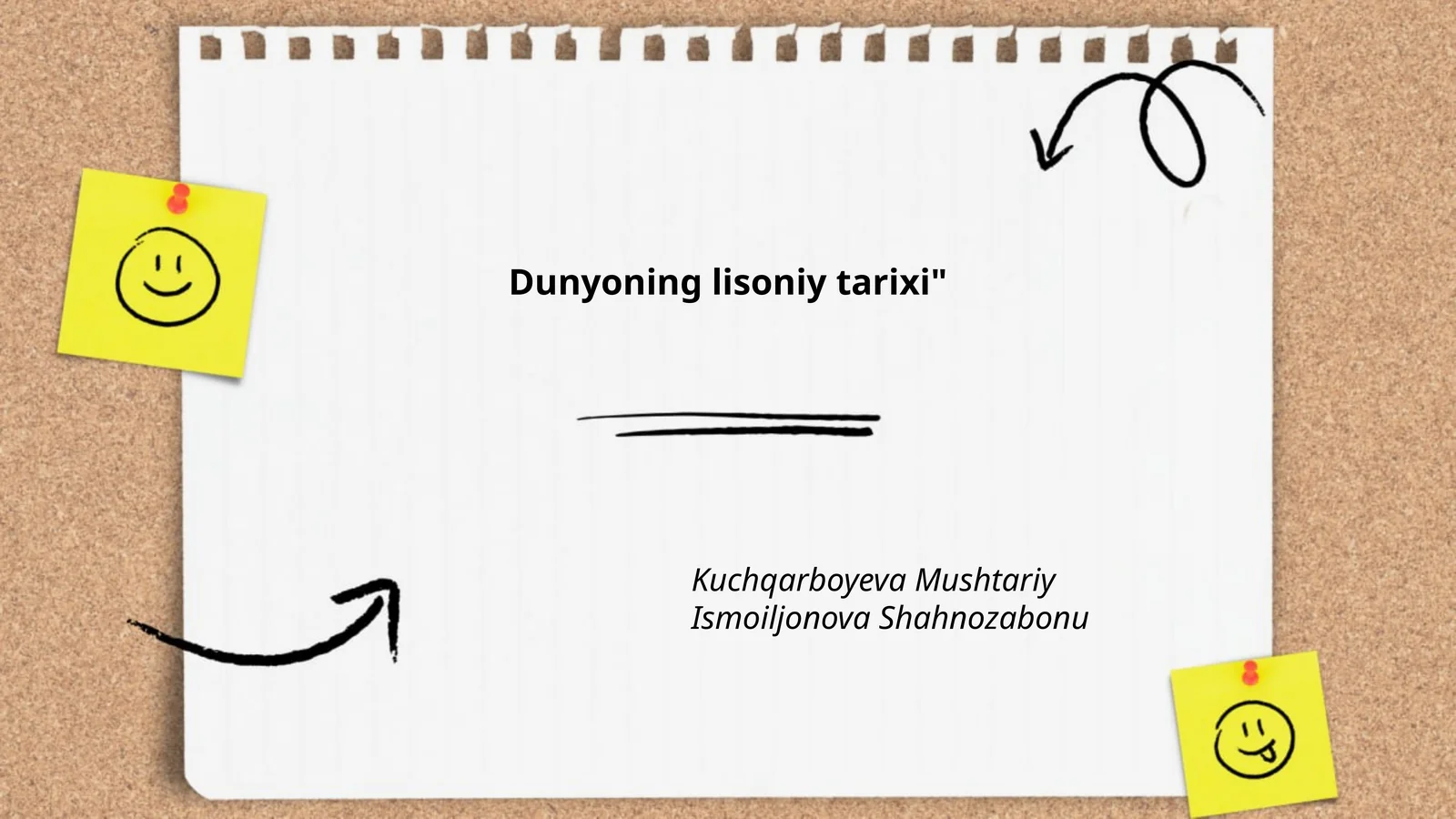 Dunyoning lisoniy tarixi
