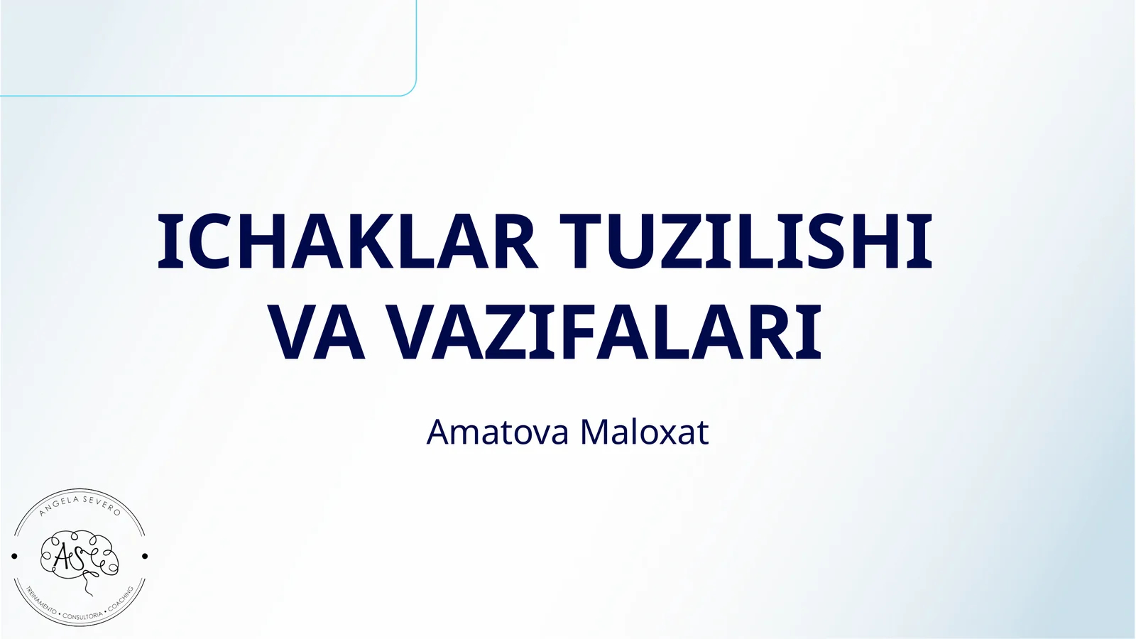 ICHAKLAR TUZILISHI VA VAZIFALARI