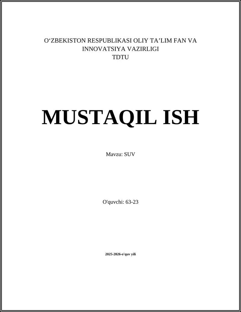 SUVlar