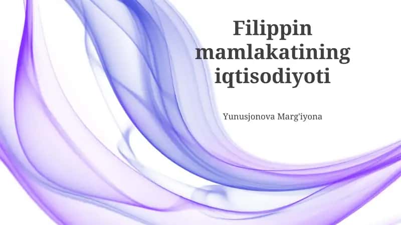 Filippin mamlakatining iqtisodiyoti