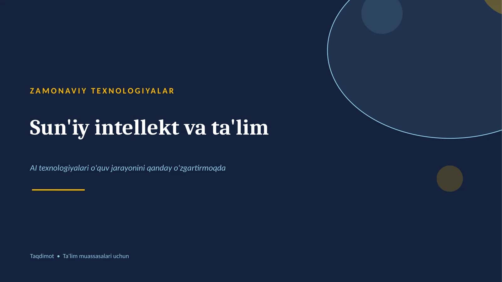Sun'iy intellekt va ta'lim