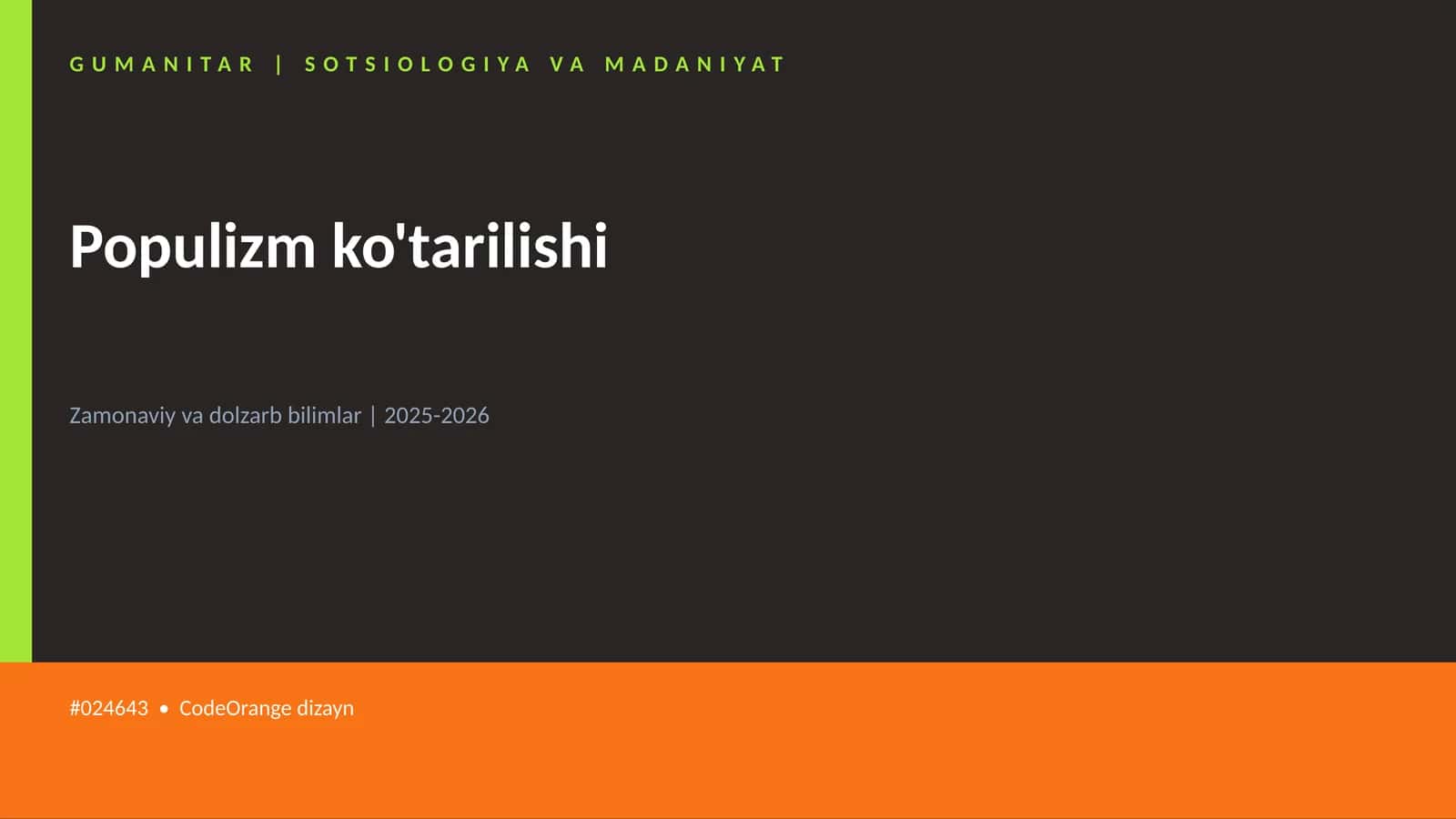 Populizm ko'tarilishi