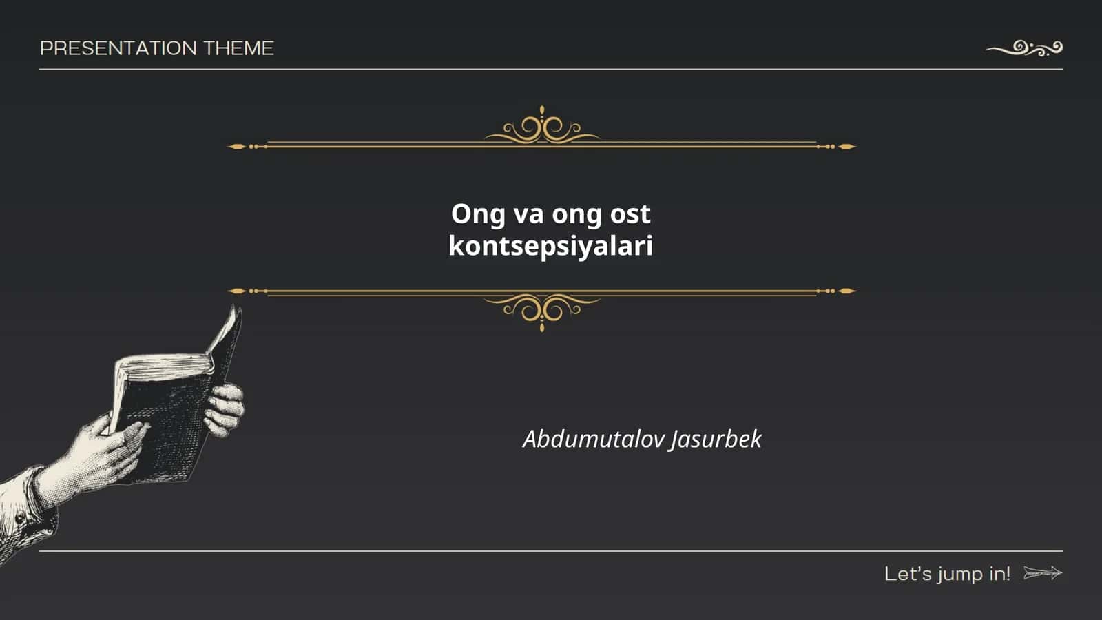 Ong va ong ost kontsepsiyalari