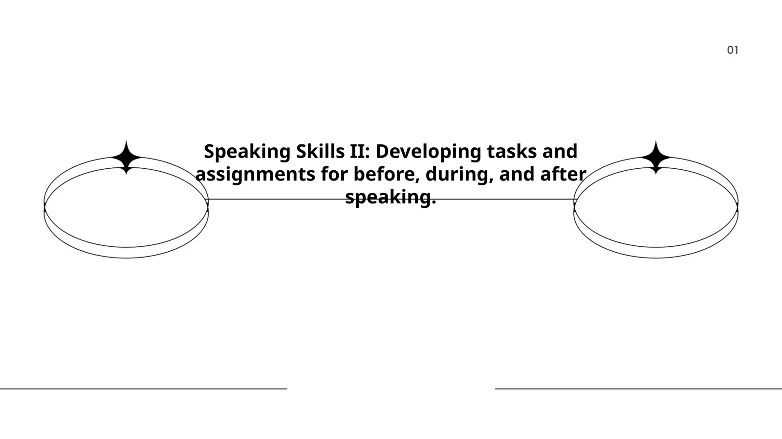 Speaking Skills II: Developing tasks and assignments for before, during, and after speaking