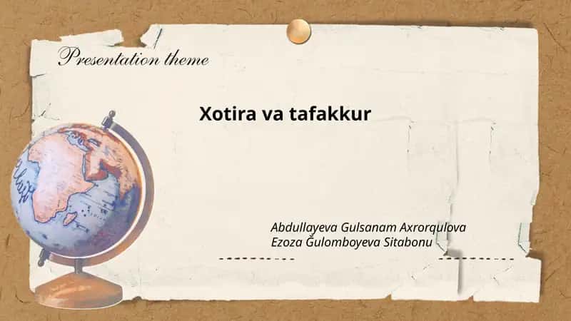 Xotira va tafakkur