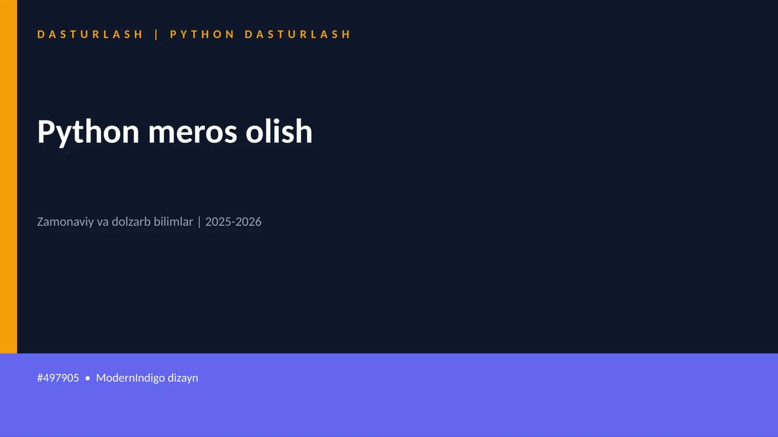 Python meros olish