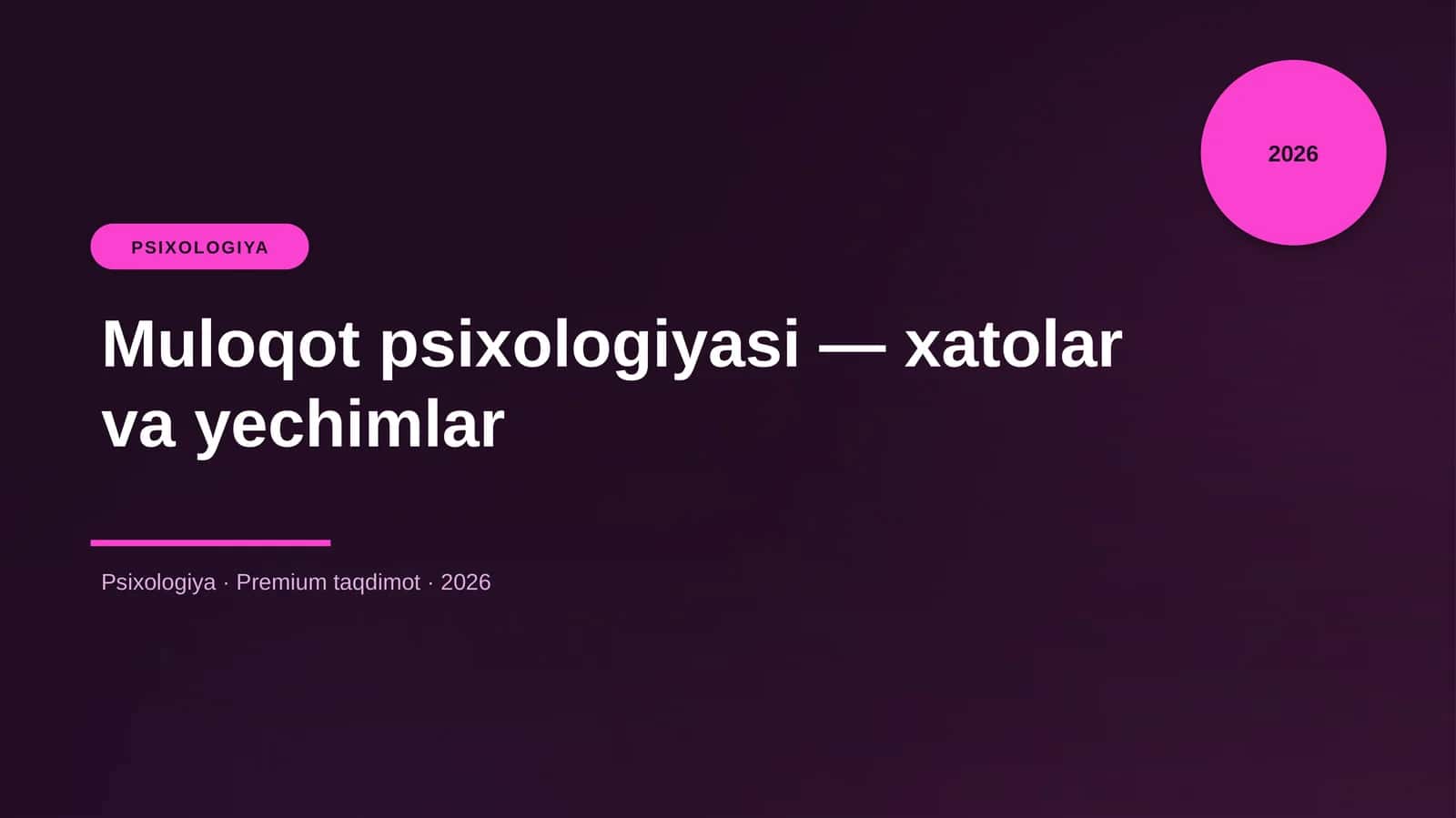 Muloqot psixologiyasi — xatolar va yechimlar