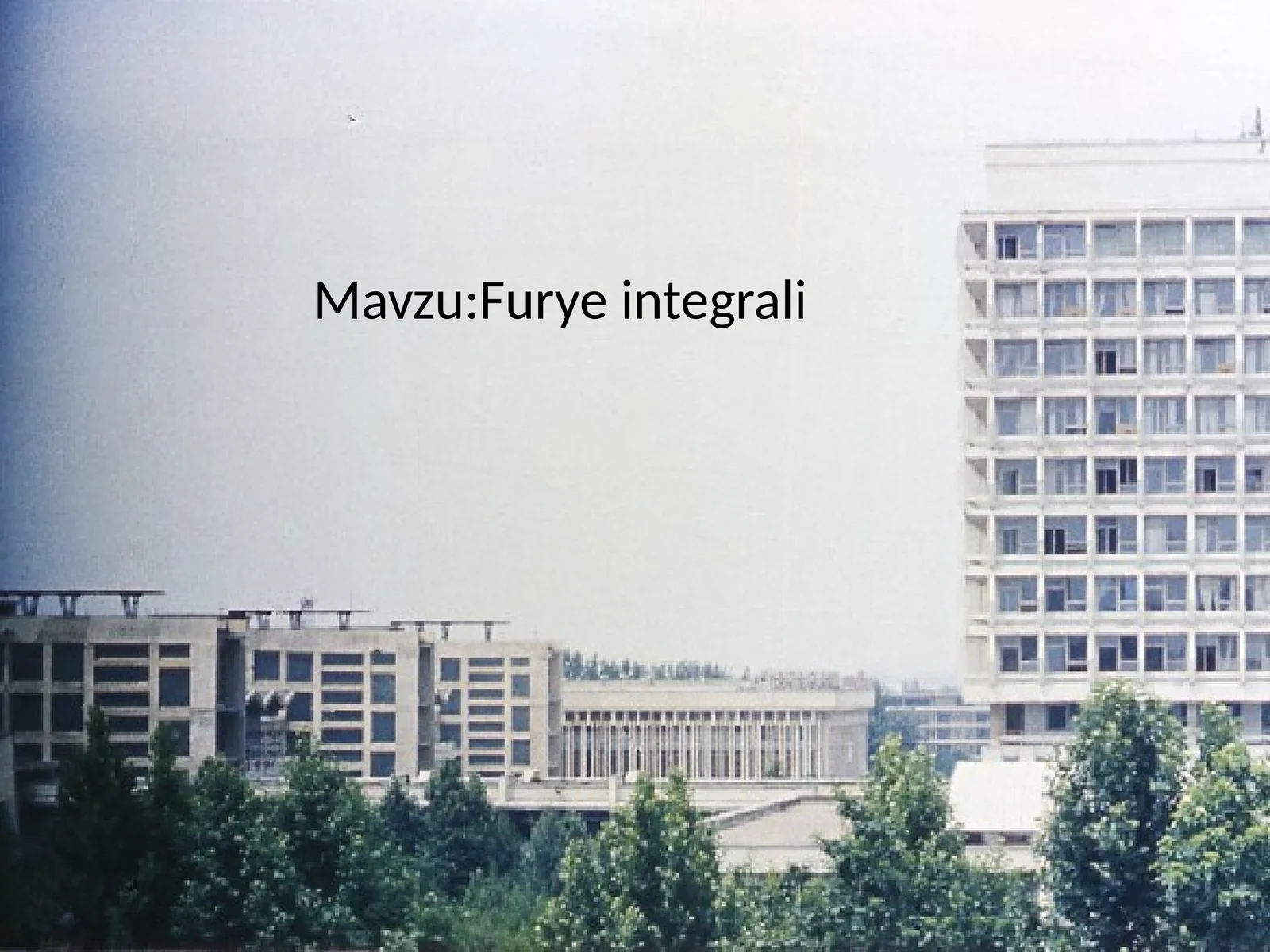 Furye integrali