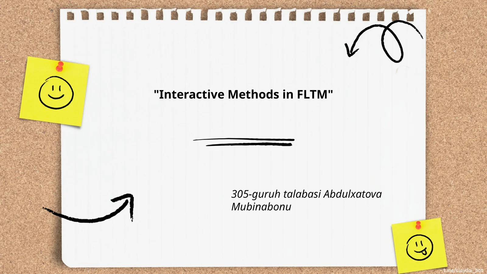 Interactive Methods in FLTM