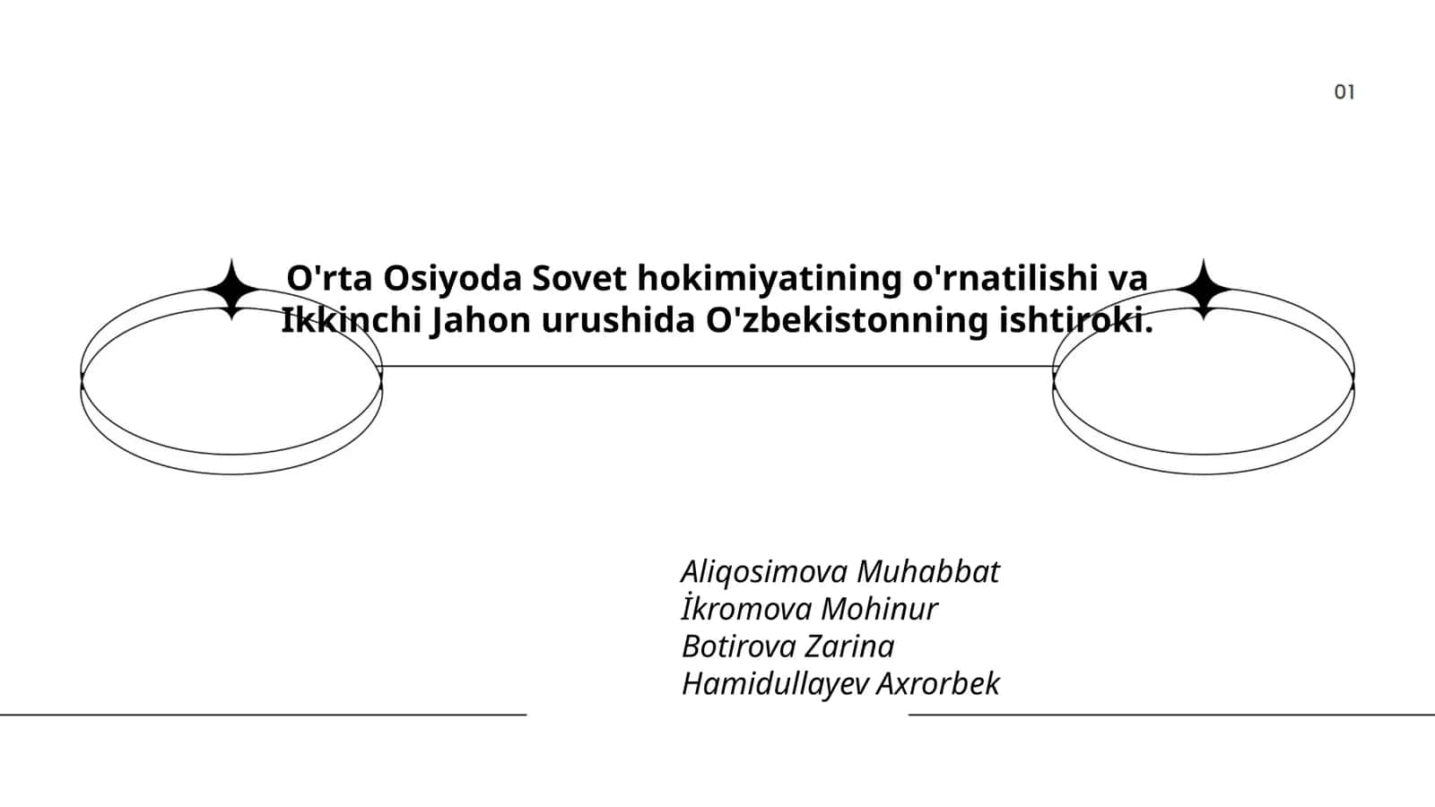 O'rta Osiyoda Sovet hokimiyatining o'rnatilishi va Ikkinchi Jahon urushida O'zbekistonning ishtiroki