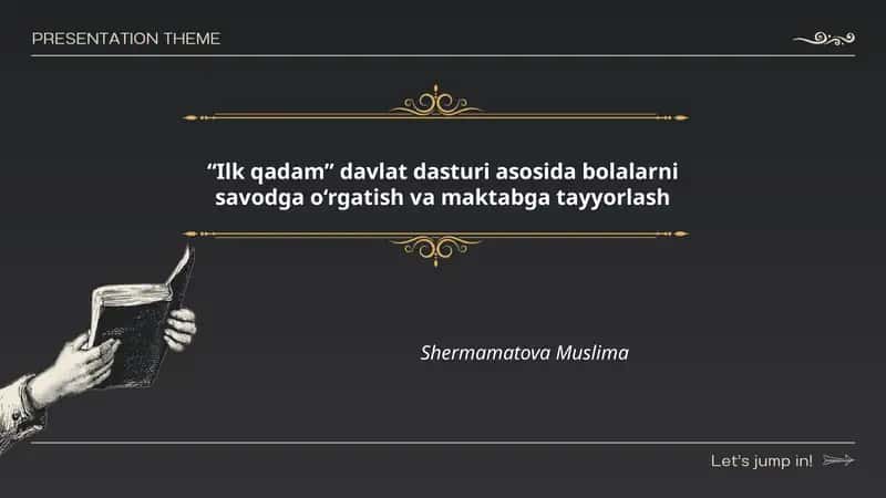 "Ilk qadam" davlat dasturi