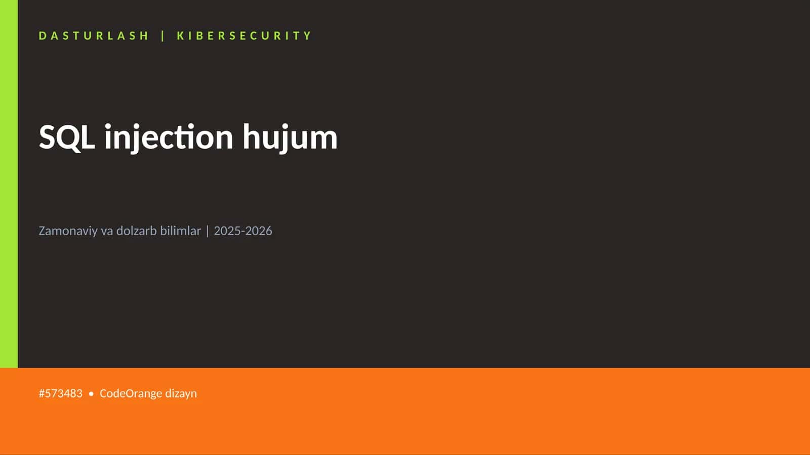 SQL injection hujum
