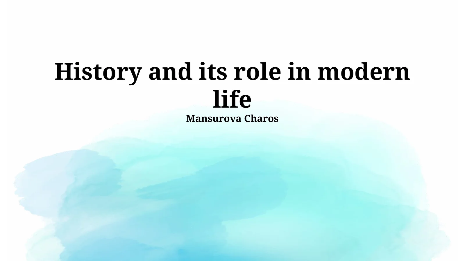 History and its role in modern life
