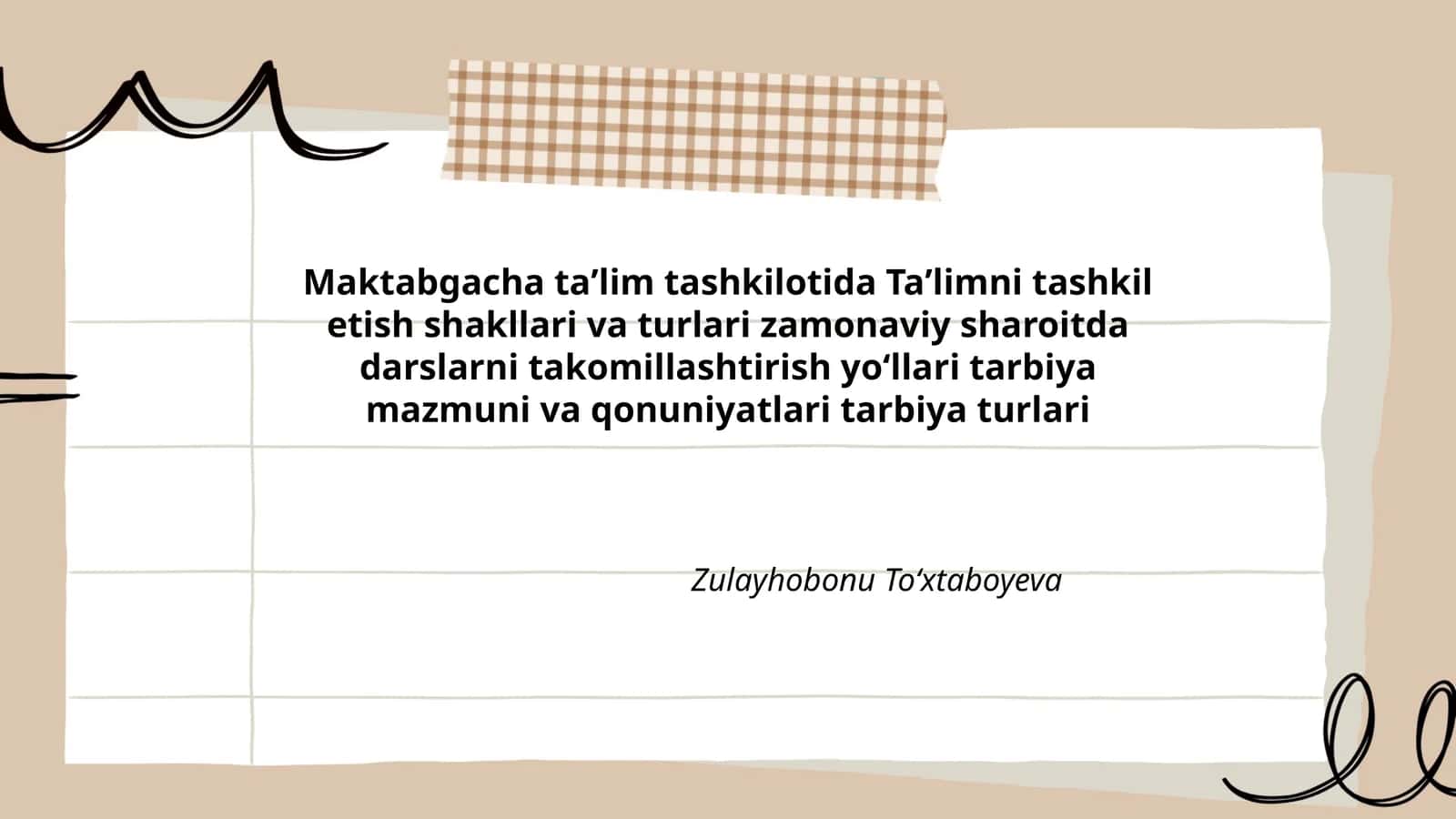 Taʼlimni tashkil etish shakllari va turlari zamonaviy sharoitda