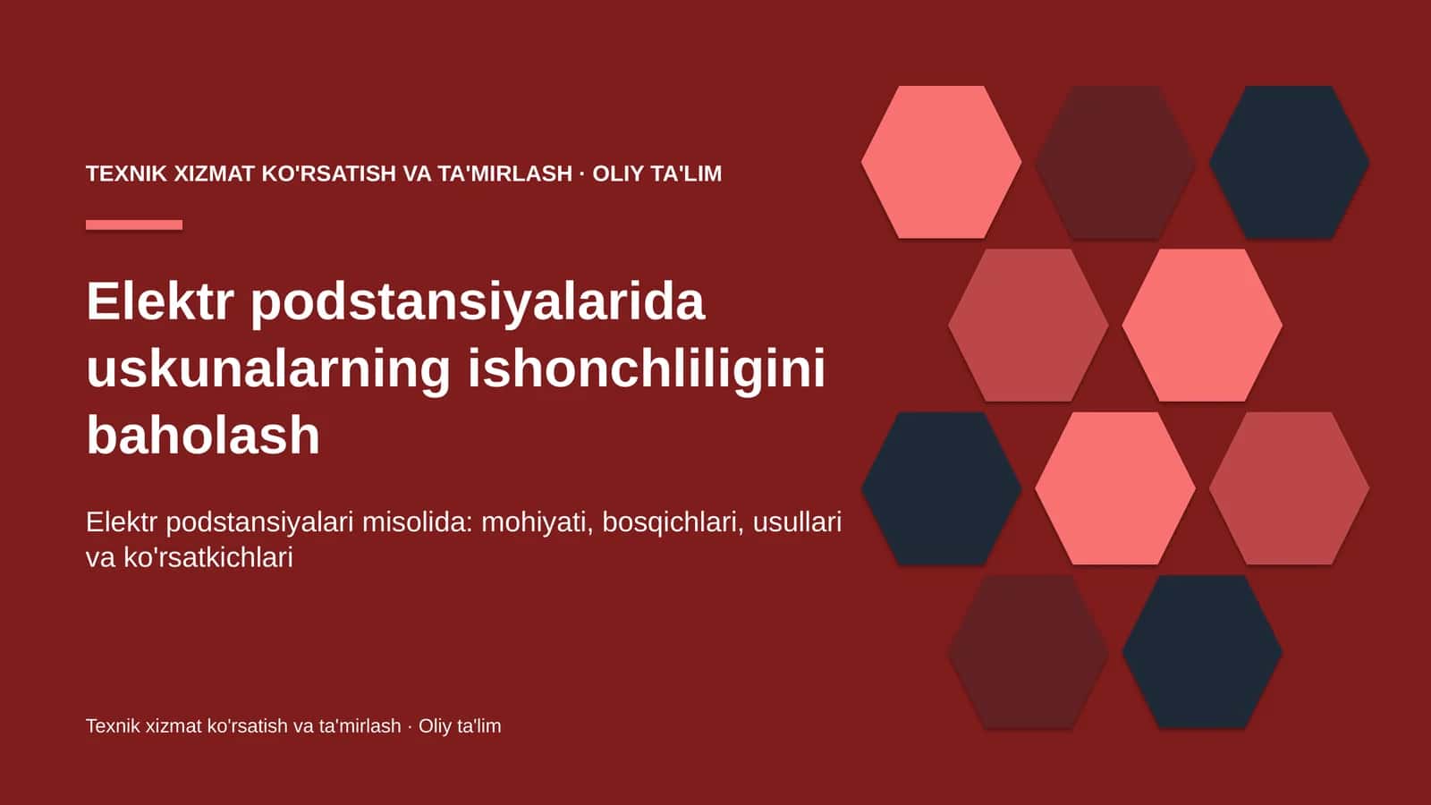 elektr podstansiyalarida uskunalarning ishonchliligini baholash 2815