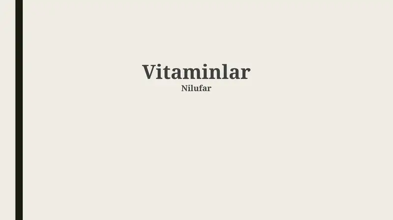 Vitaminlar