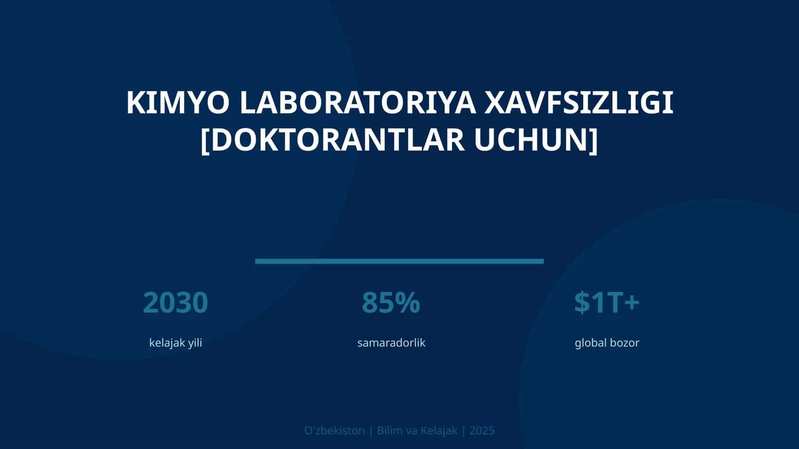 Kimyo laboratoriya xavfsizligi [doktorantlar uchun]